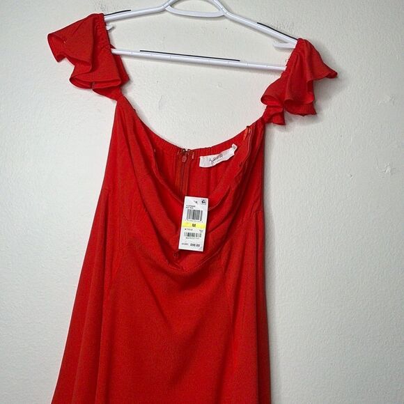 ASTR The Label Rosaria Off the Shoulder Mini Dress Size Medium - Picture 5 of 10